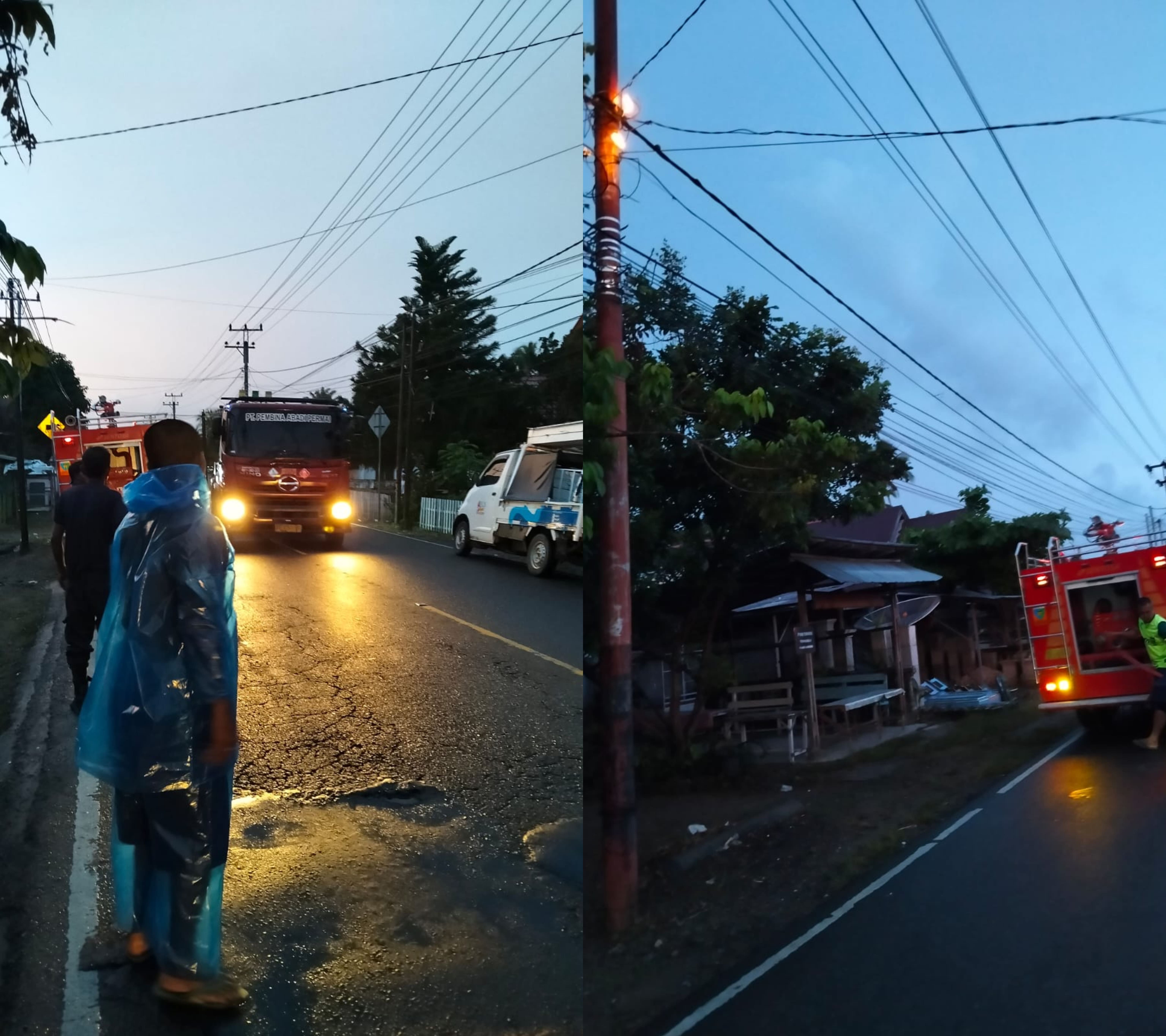Konsleting Listrik Di Pasar Gompong, Kambang Barat,