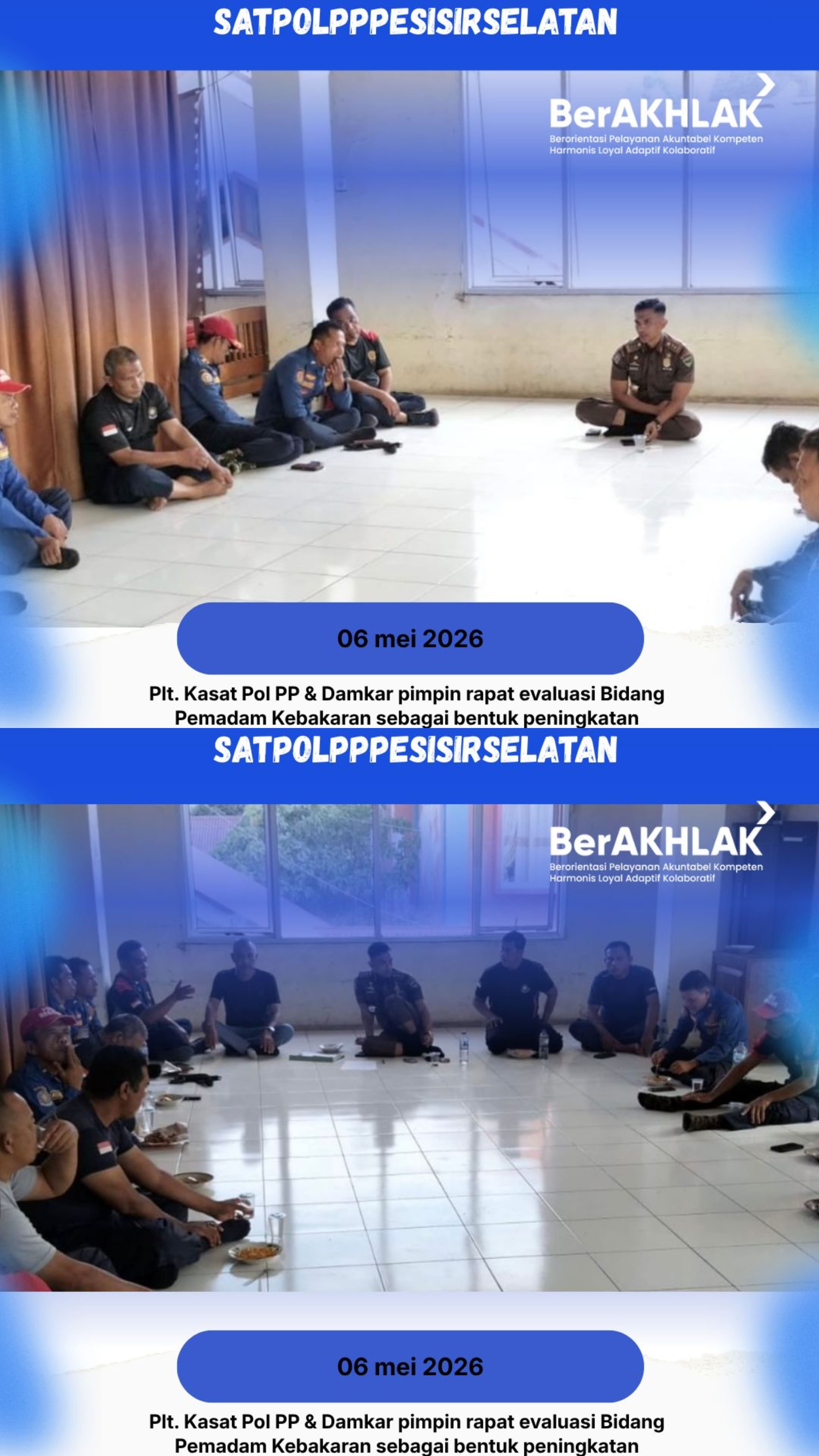 RAPAT EVALUASI BIDANG PEMADAM KEBAKARAN