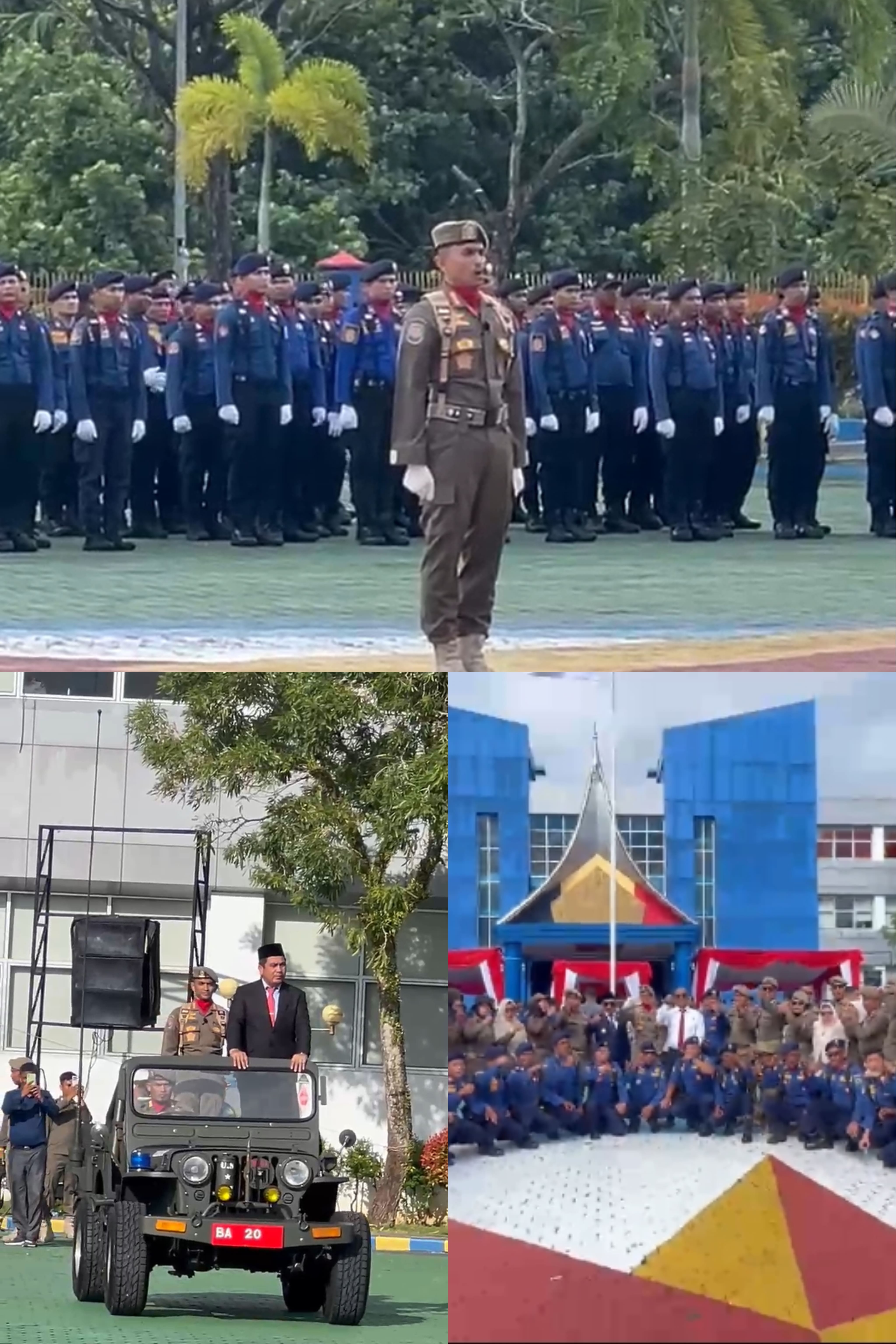 Upacara HUT Pemadam Kebakaran ke-107, Satpol PP ke-76, dan Satlinmas ke-64 tingkat Provinsi Sumatera