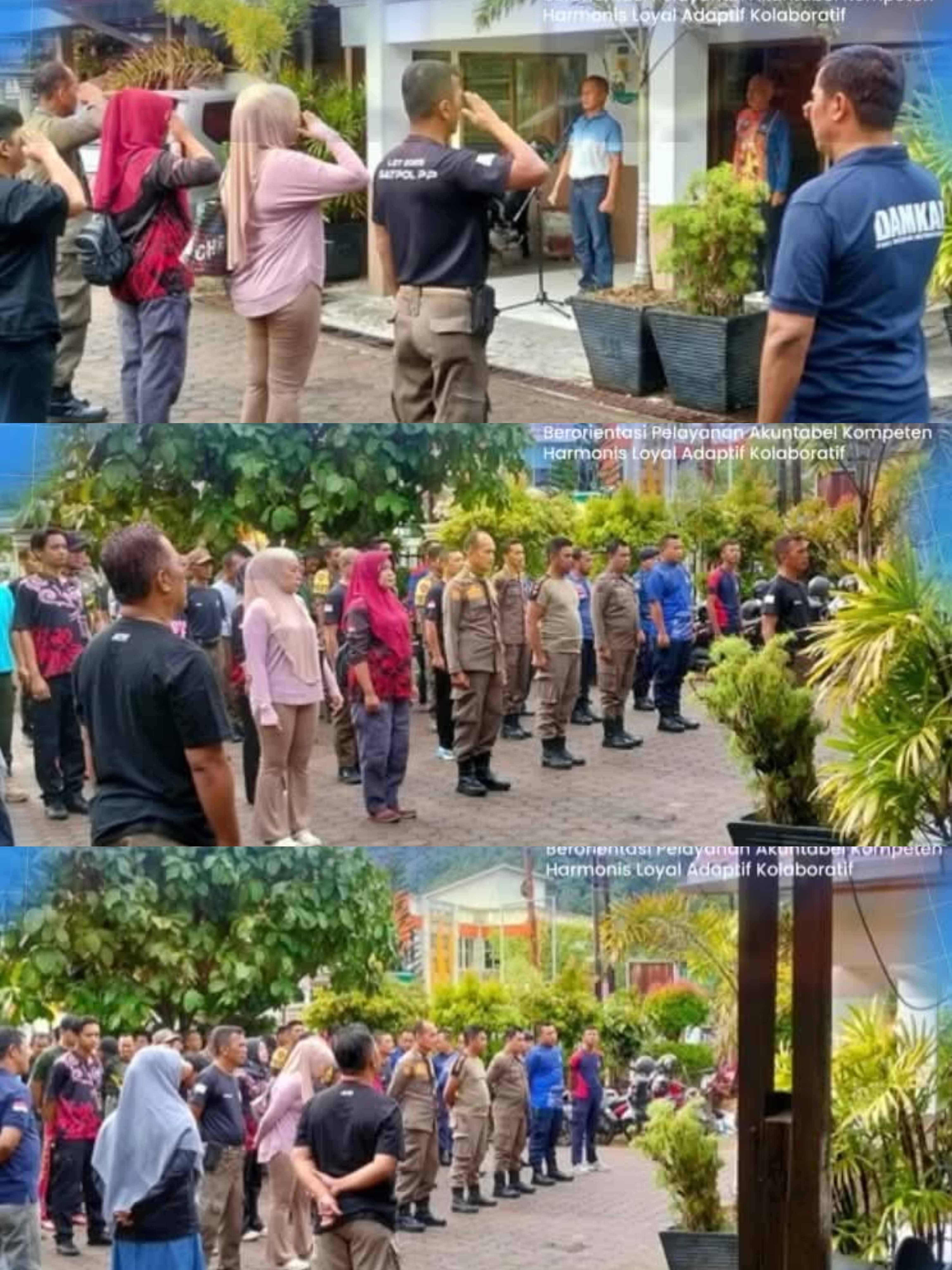 Apel pagi Satuan Polisi Pamong Praja dan Pemadam Kebakaran