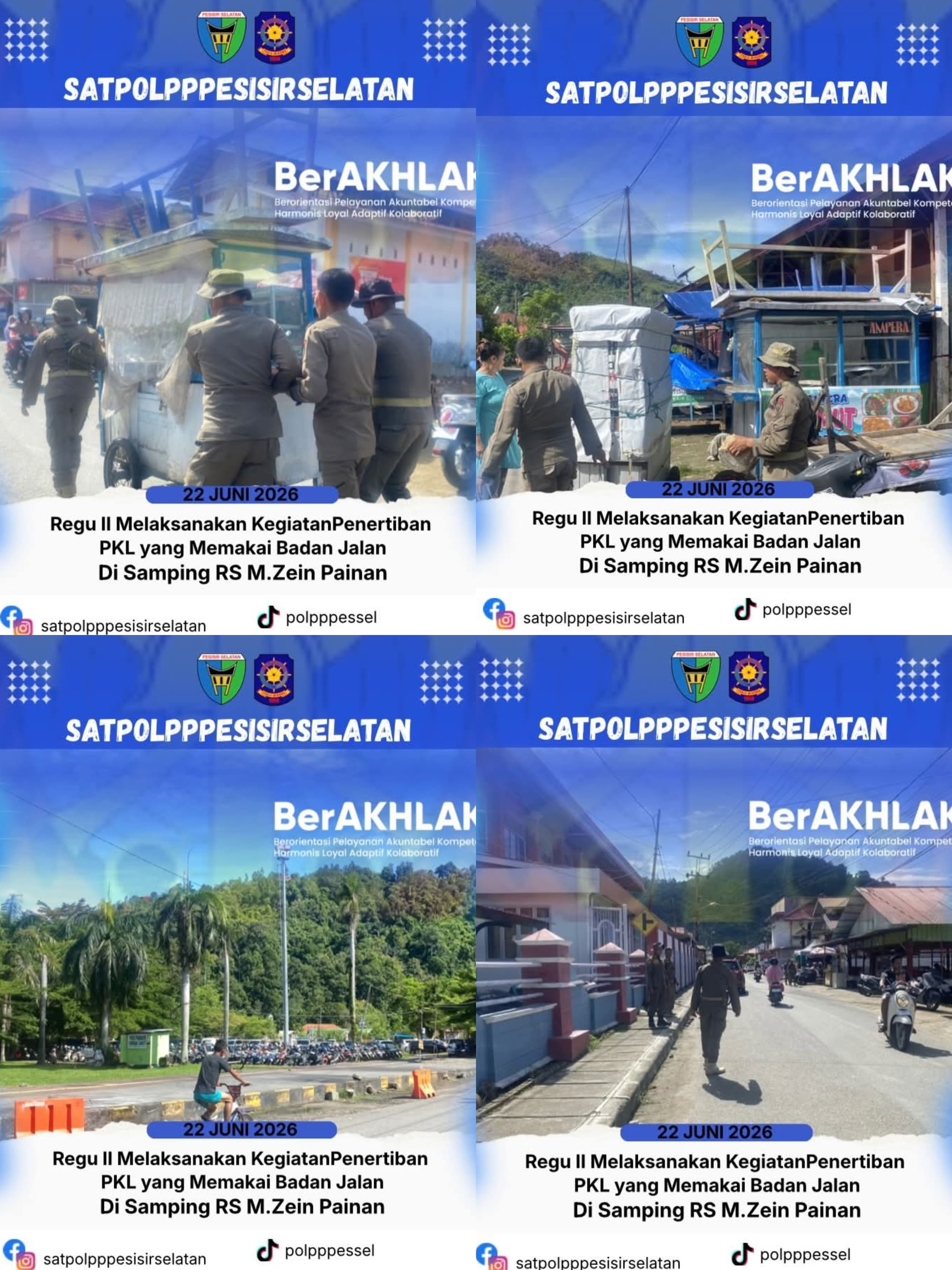 Penertiban Pedagang Kaki Lima (PKL) di Kawasan RSUD M. Zein Painan