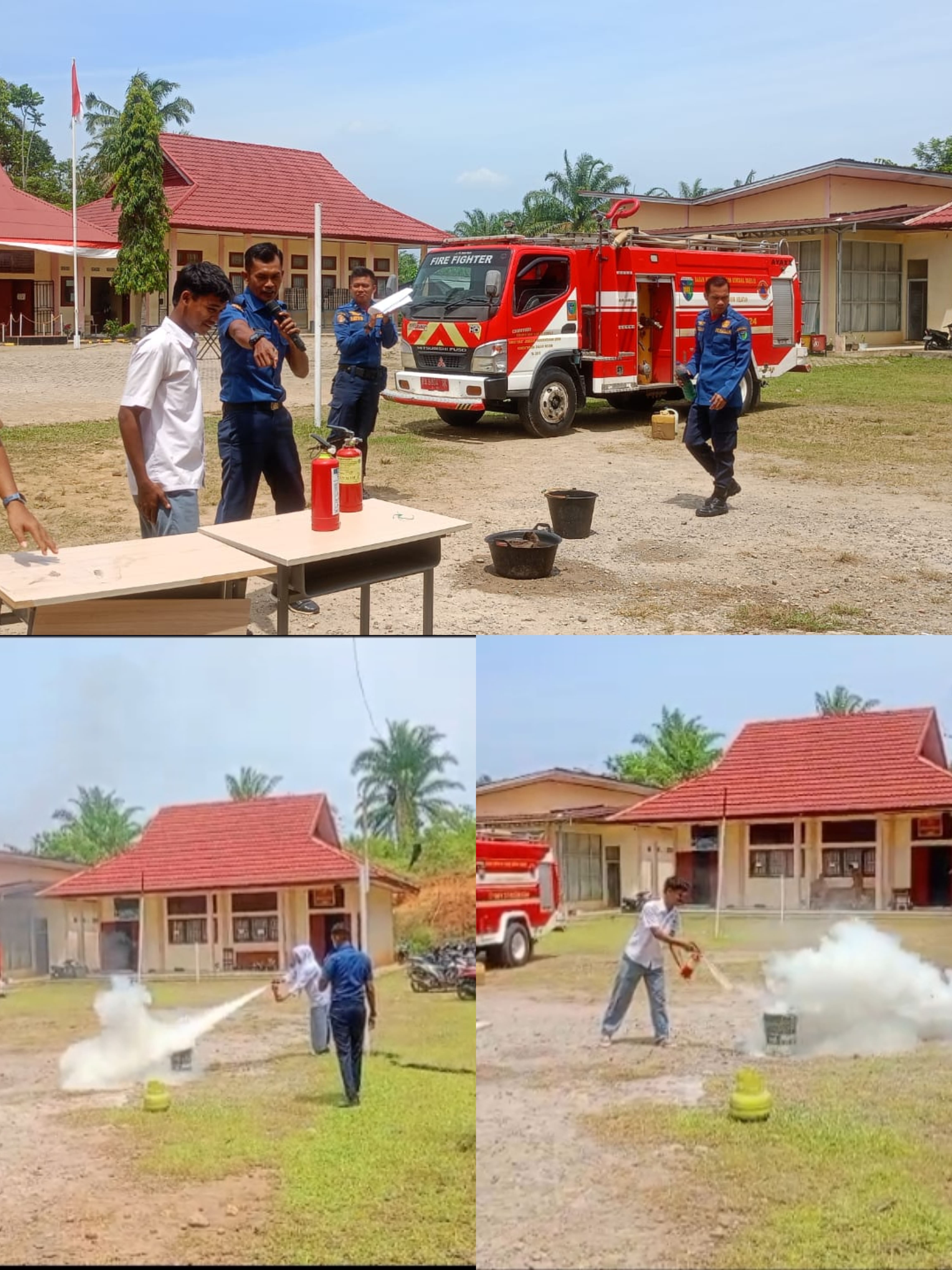 Simulasi Penanggulangan Kebakaran di SMK Negeri 1 Pancung Soal