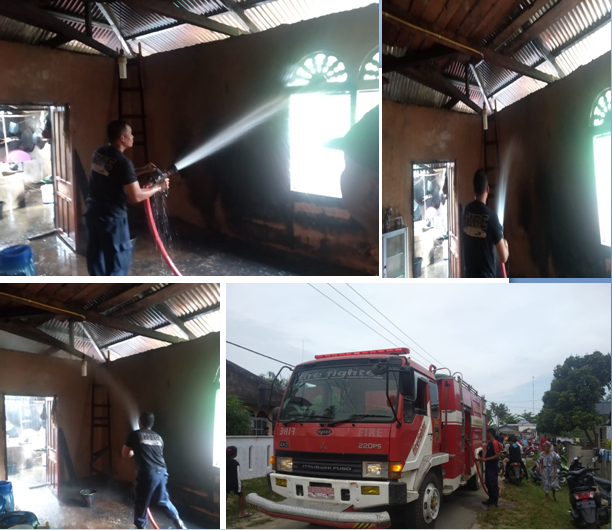 Kebakaran di Muaro Kandis Punggasan Kecamatan Linggo Sari Baganti, 9 Januari 2020